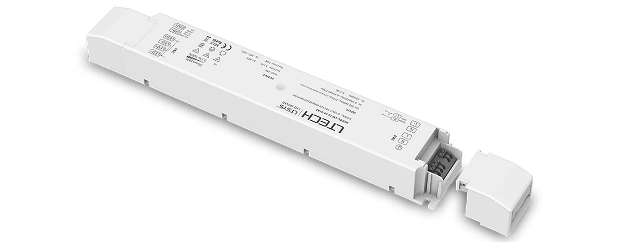 0-10V/1-10V/10V PWM/RX/Push DIM, 0-100% Dim, CV 100W, 24Vdc 4.17A, 200-240Vac, IP20, 5yrs Warranty. LM-100-24-G1A2  LTECH Constant Voltage